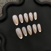 2026 Gothic Charm Wearable Nails, Valentine's Day Short Almond-shaped Press-on Fake Nail Set. Handmade Fake Nail Tips