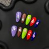 2026 Gothic Charm Press-on Nails, Valentine's Day Short Almond-shaped Press-on False Nail Set. Handmade False Nail Tips