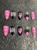 2026 Gothic Charm Press-on Nails, Valentine's Day Short Almond-shaped Press-on False Nail Set. Handcrafted False Nail Tips